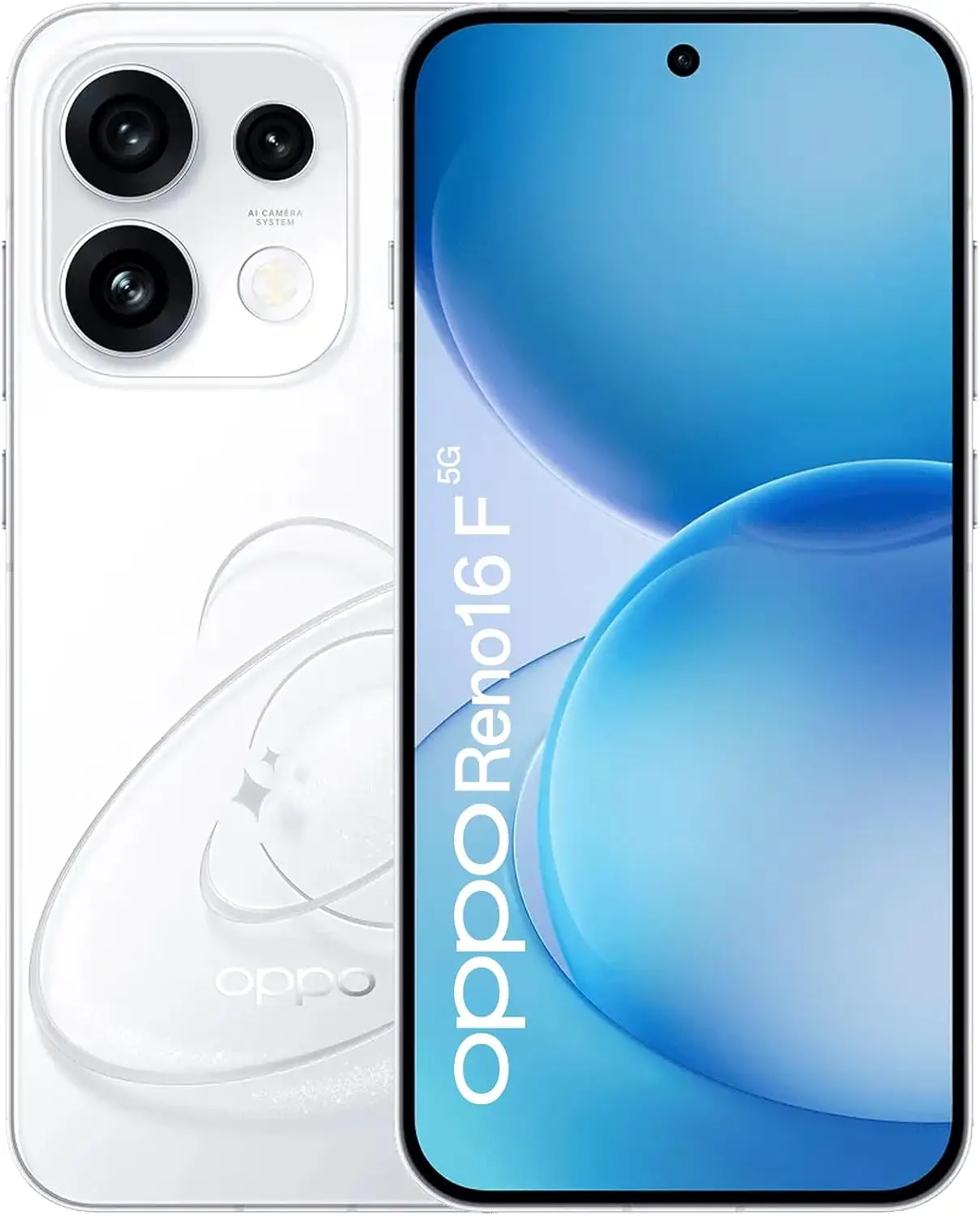 اوبو هاتف ذكي رينو 16 اف 5G 256GB 8GB RAM ابيض بوب وايت، ثنائي شرائح الاتصال غير مقفل، شاشة 6.57 انش FHD+ AMOLED 120Hz، كاميرا ثلاثية 50MP، ميديا تيك ديمنستي 7300-انرجي 80 واط، شحن سريع سوبرفوك OPPO Reno16 F 5G Smartphone, 256GB 8GB RAM Pop White, Unlocked Dual SIM, 6.57 Inch FHD+ AMOLED 120Hz Display, 50MP Triple Camera, MediaTek Dimensity 7300-Energy, 80W SUPERVOOC Fast Charging - الصورة 1