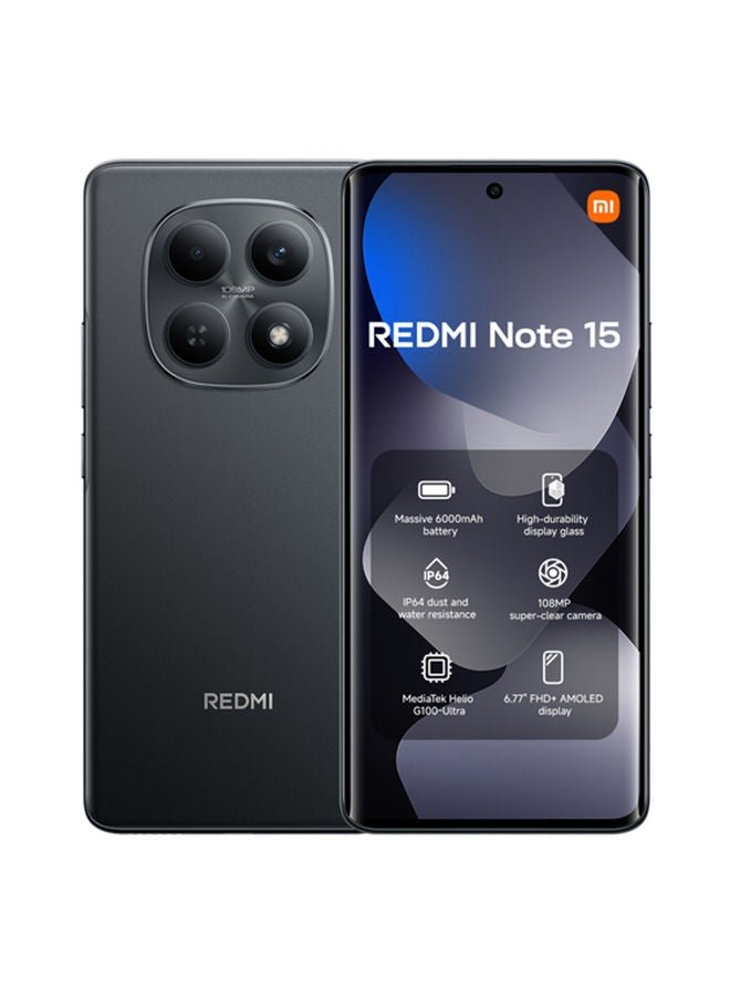 3f941a1d-9313-4d09-abf4-fb45f9011fc8.jpg Xiaomi Redmi Note 15 4G 6GB RAM 128GB ROM Black - Image 1