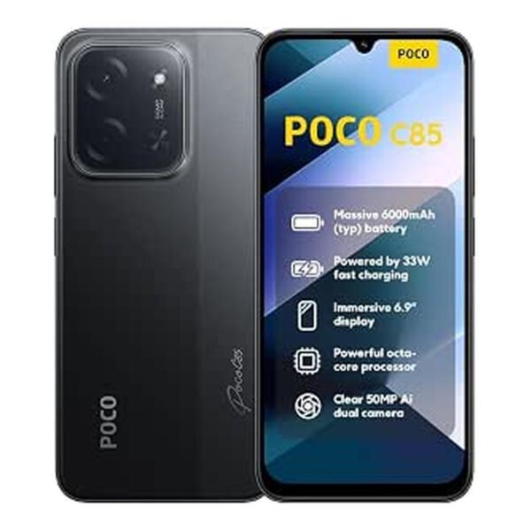 POCO C85 Black 8GB RAM 256GB ROM